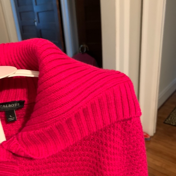 Talbots cotton blend shawl‎ collar sweater. Never worn. Retail 160 - Picture 5 of 6